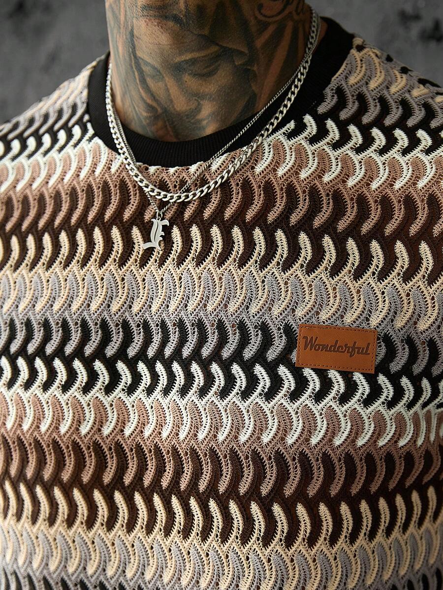 Camiseta Manfinity Jacquard — Foto 105