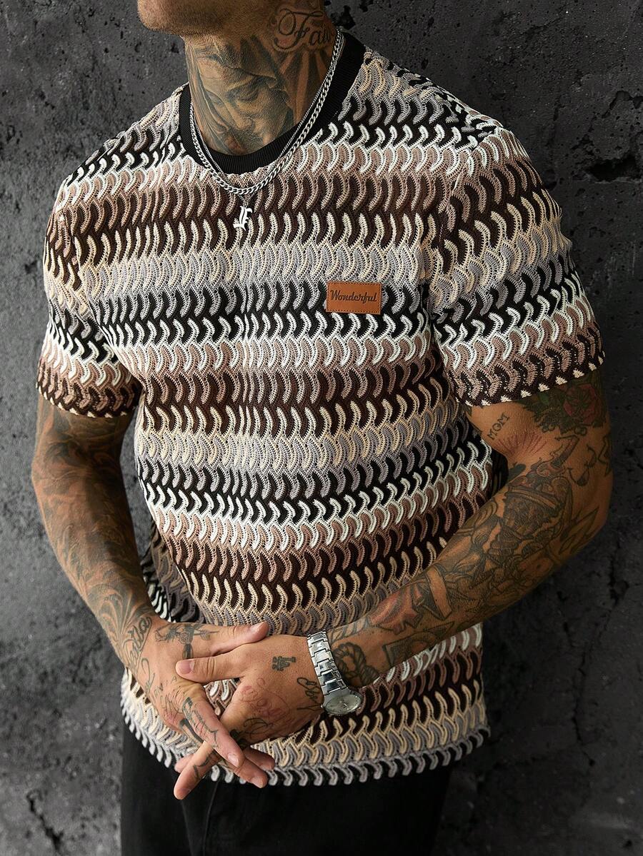 Camiseta Manfinity Jacquard — Foto 104