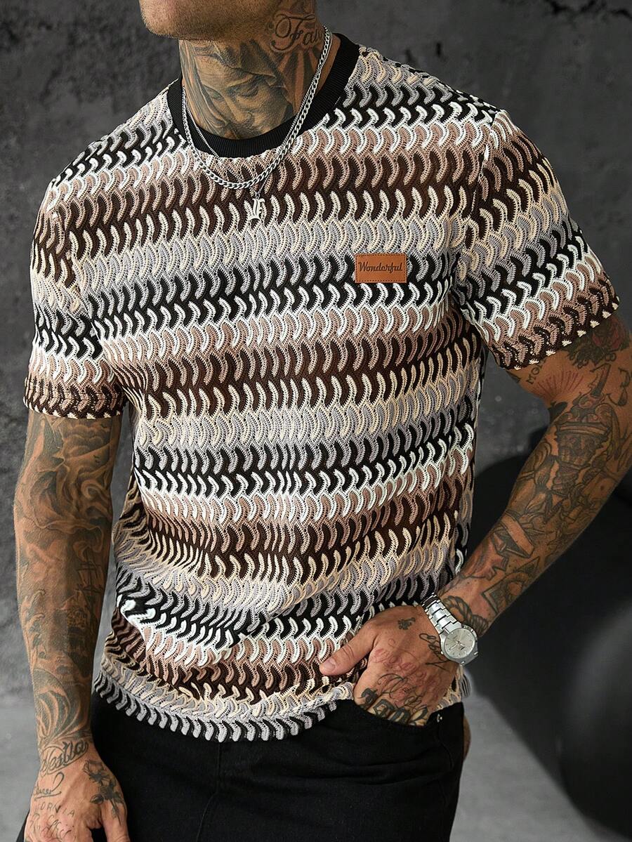 Camiseta Manfinity Jacquard — Foto 103