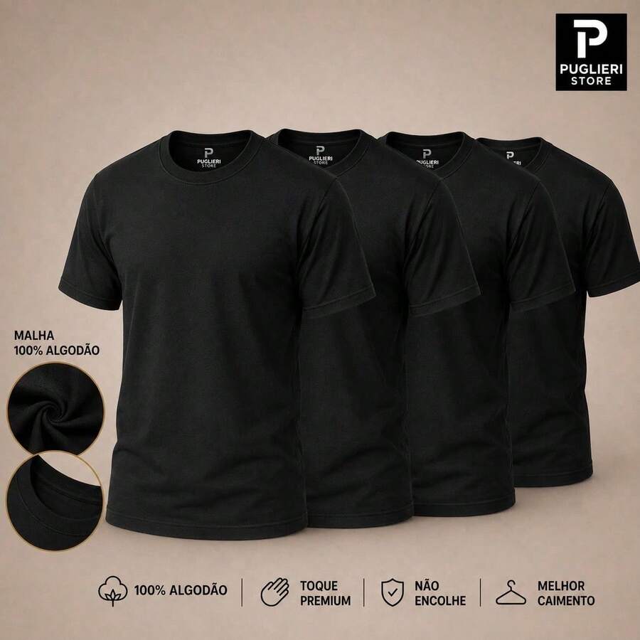 Kit Manfinity Diário Premium 4 Camisetas — Foto 19