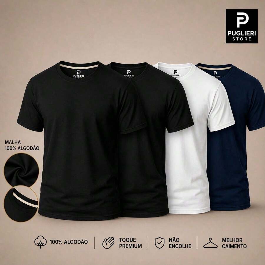 Kit Manfinity Diário Premium 4 Camisetas — Foto 31