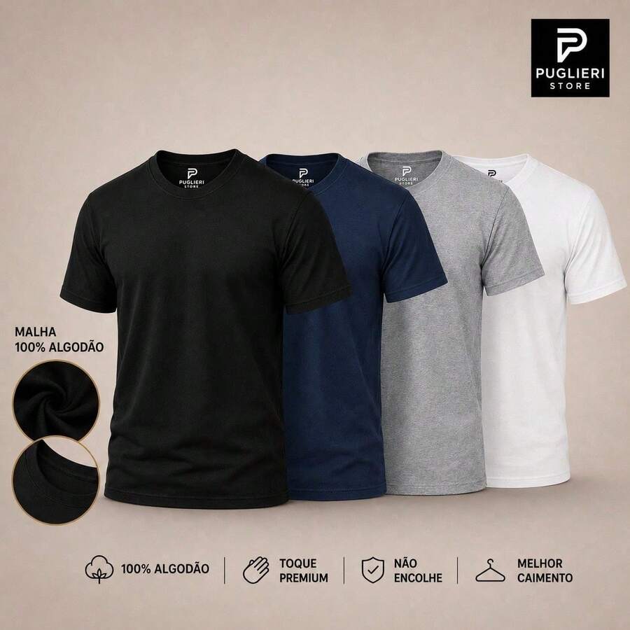 Kit Manfinity Diário Premium 4 Camisetas — Foto 35