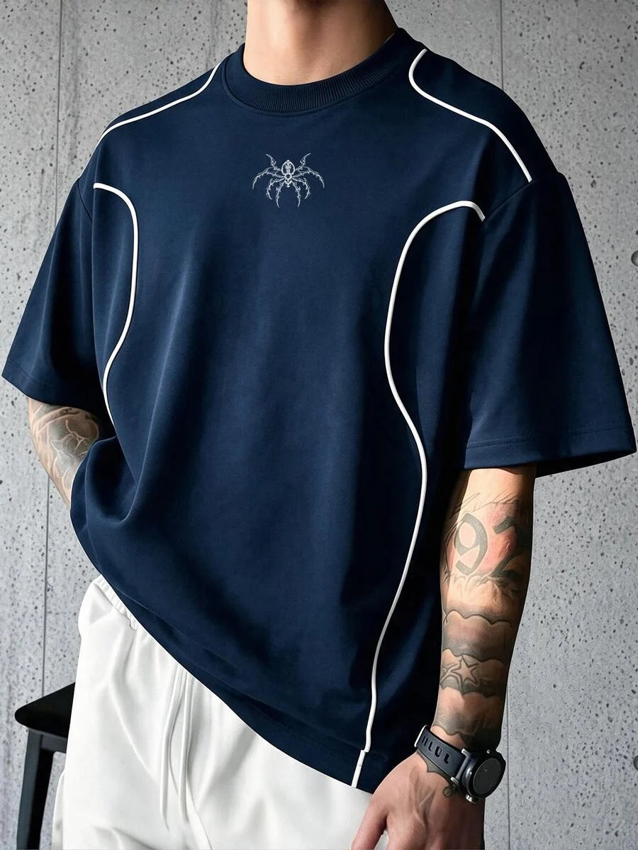 Camiseta Manfinity Folgado Estampa Gráfica Recorte — Foto 46