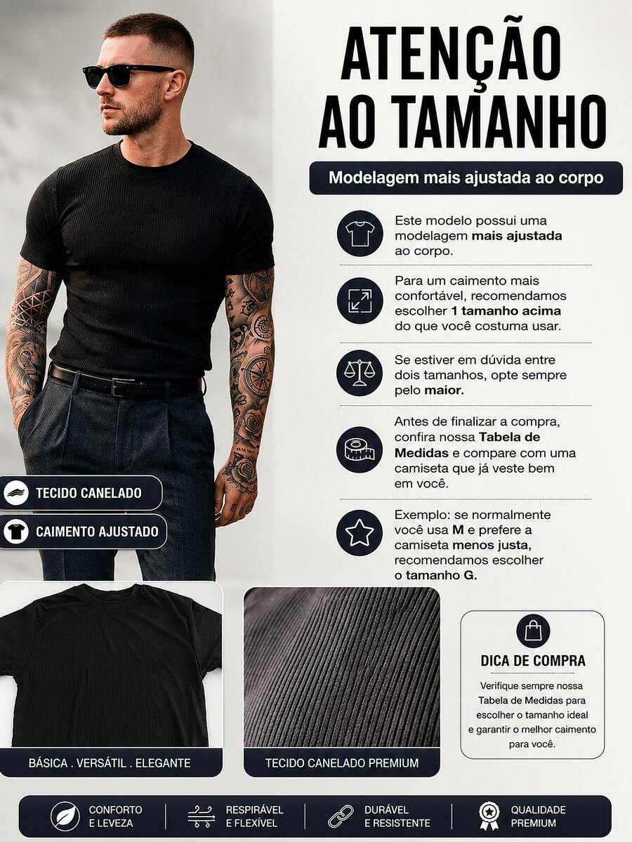 Kit Manfinity Rib Urban 2 Camisetas — Foto 3