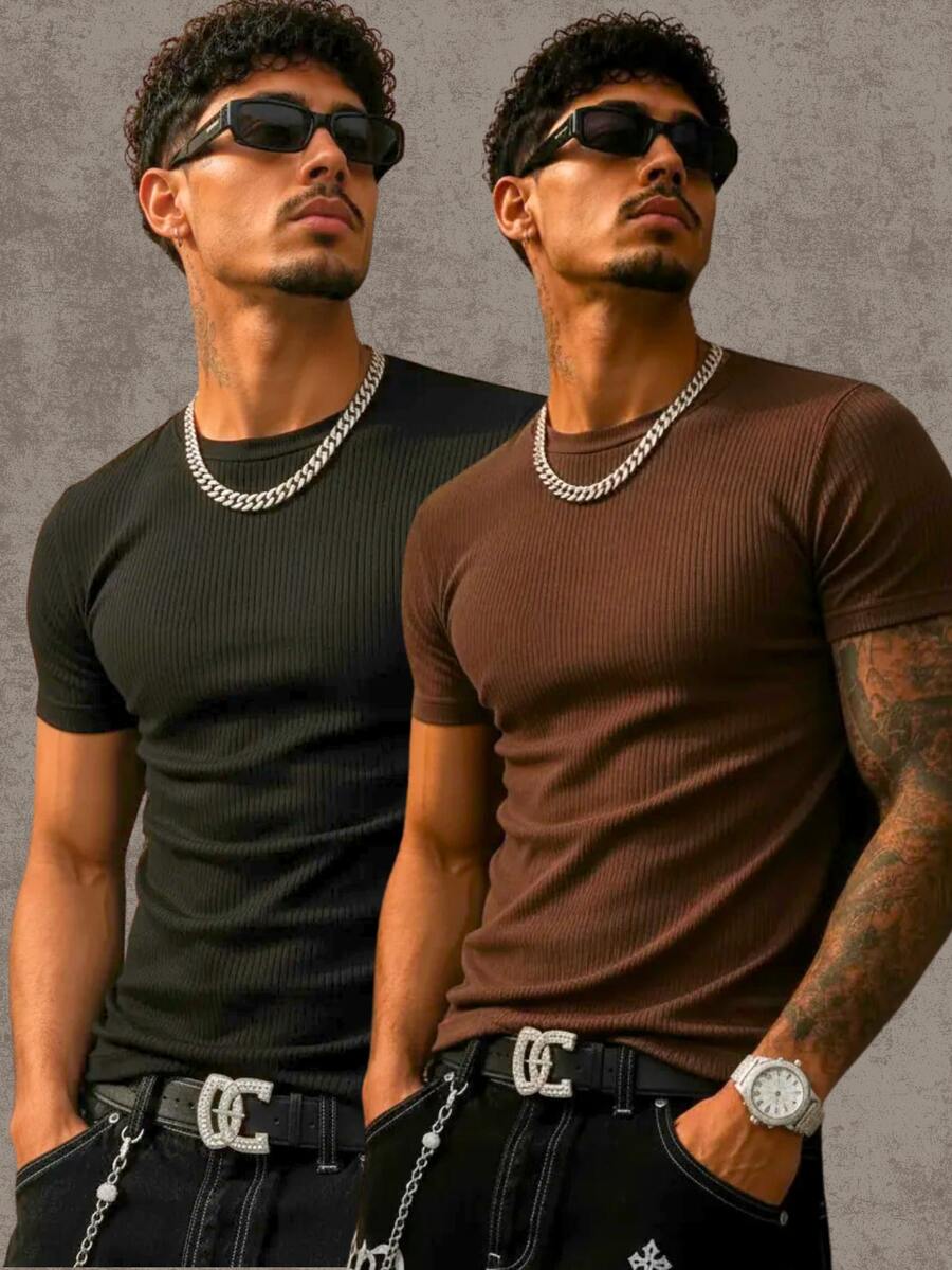 Kit Manfinity Rib Urban 2 Camisetas — Foto 18