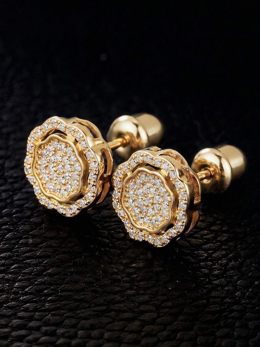 Brincos Manfinity Flor Gold — Foto 1