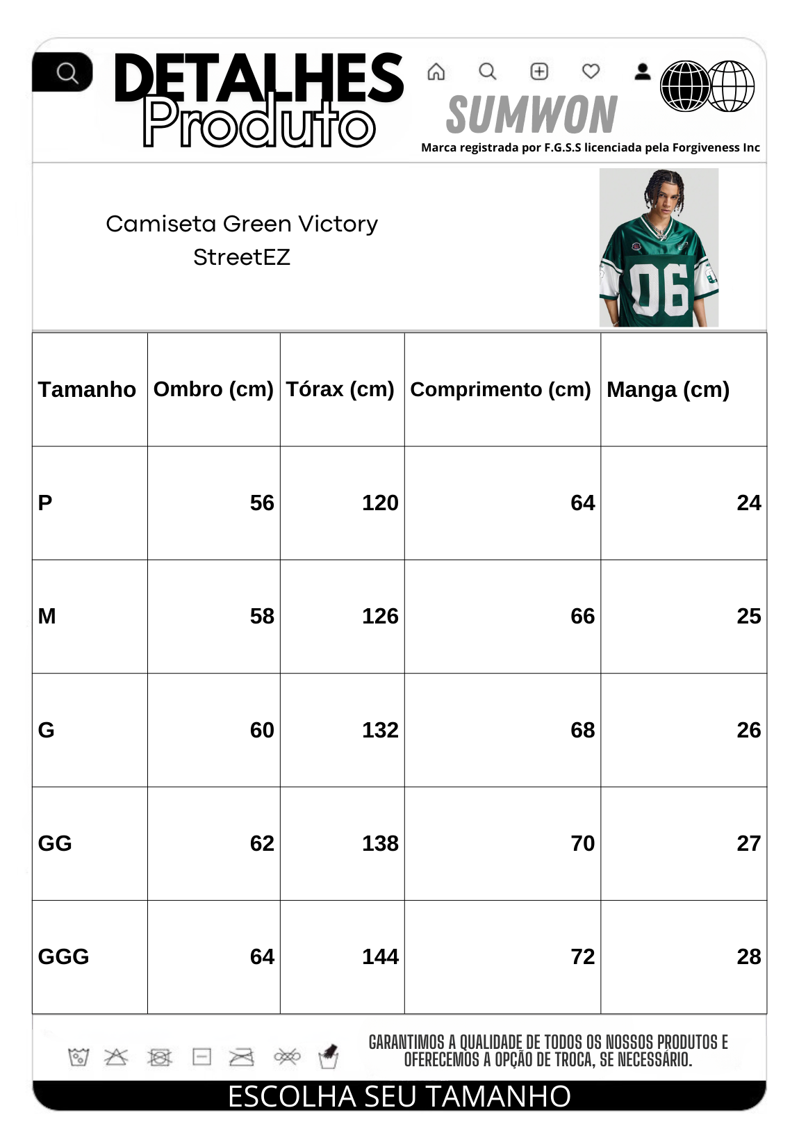 Camiseta Manfinity Green Victory — Foto 7