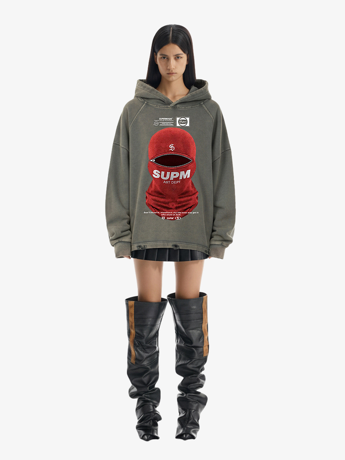 Moletom Manfinity Balaclava Red — Foto 6