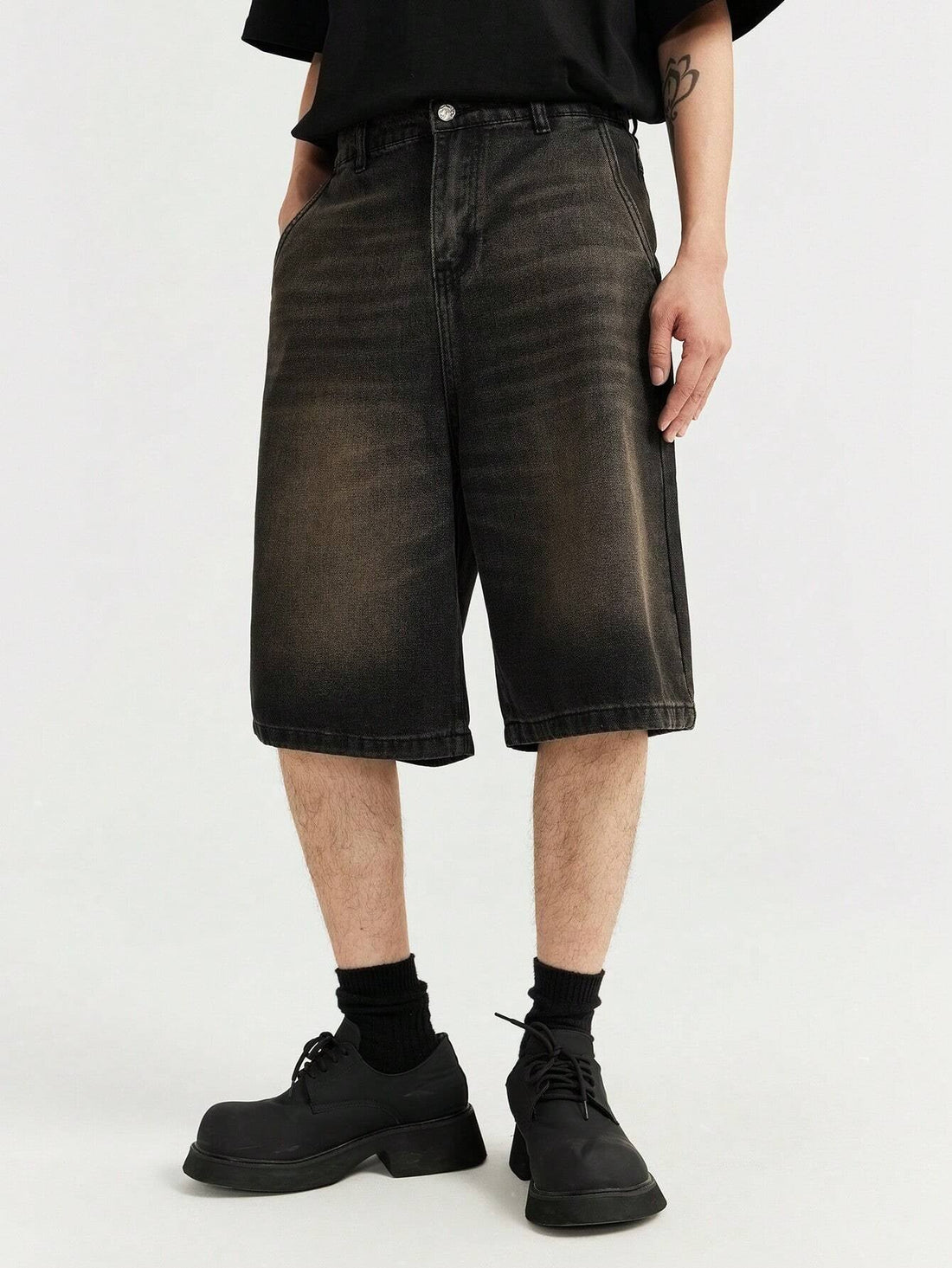Short Manfinity Denim Lavada Diagonal — Foto 1