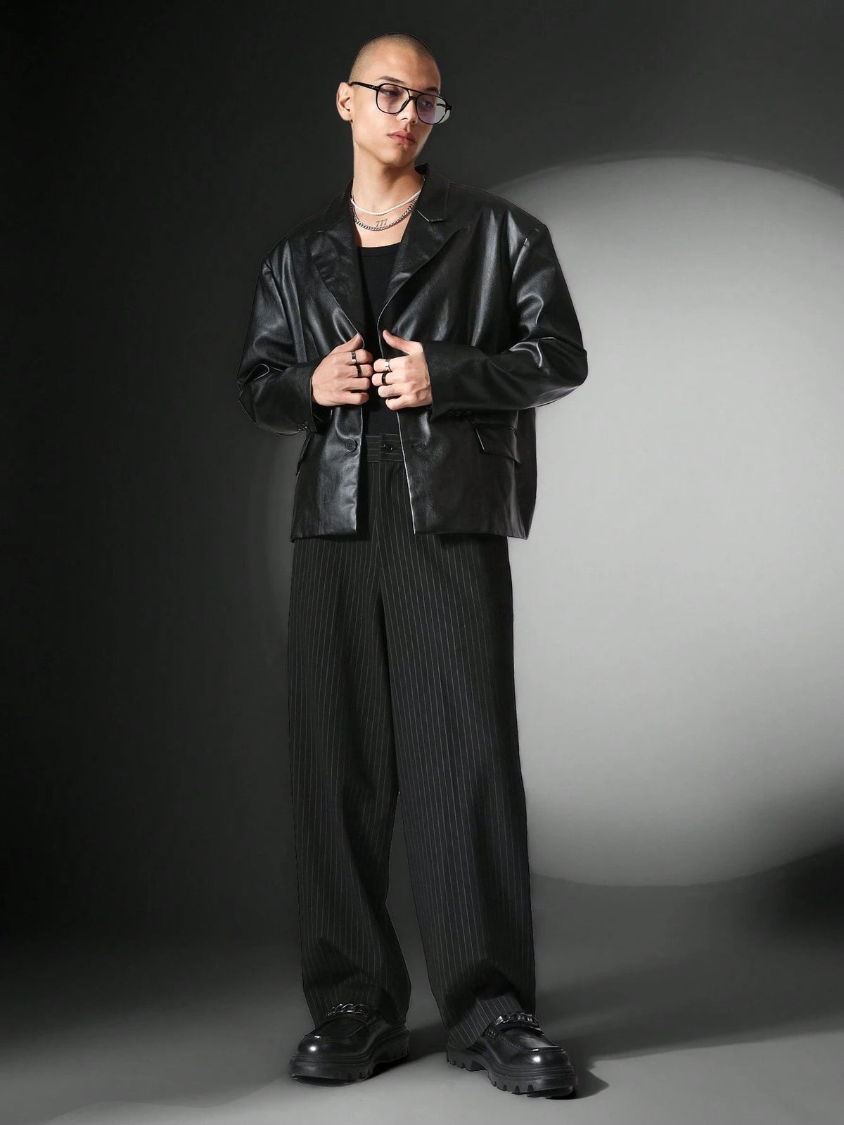 Blazer Manfinity PU Aesthetic — Foto 7