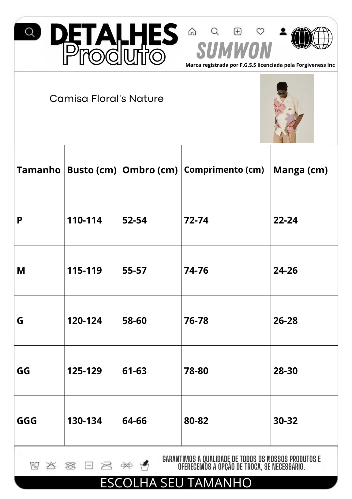 Camisa Manfinity Floral's Nature — Foto 16