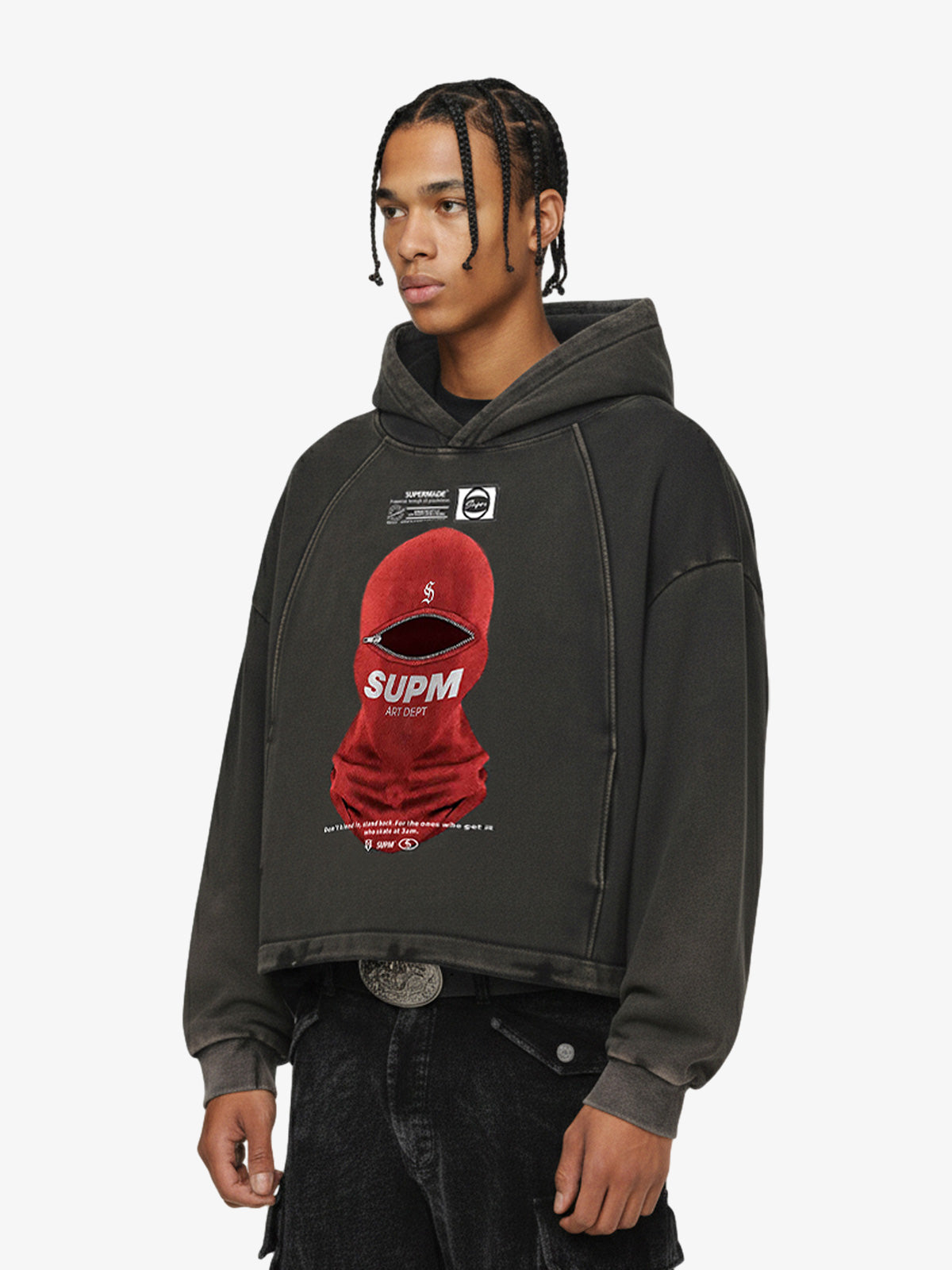Moletom Manfinity Balaclava Red — Foto 5