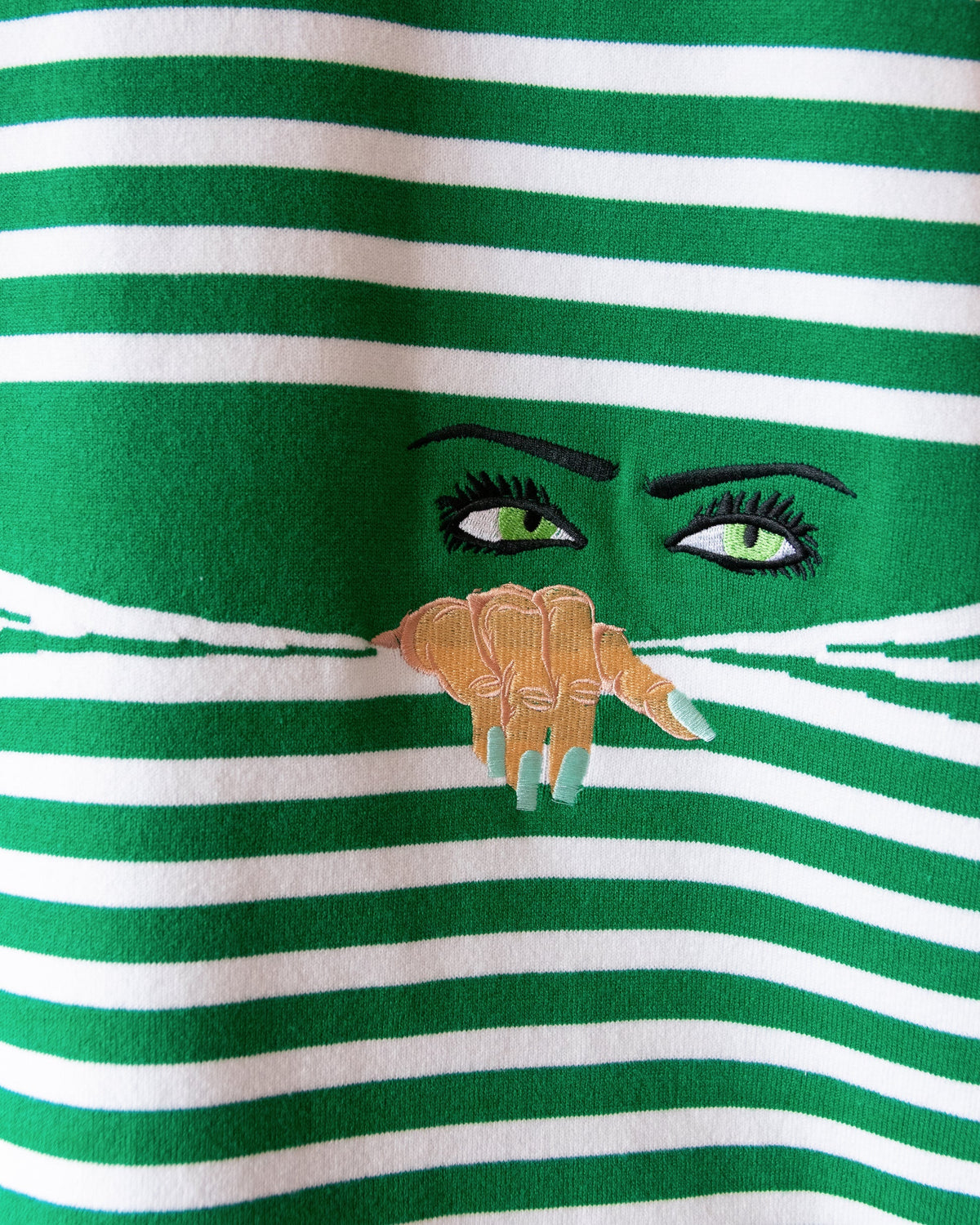 Camiseta Manfinity Knitted Peeping Green — Foto 6