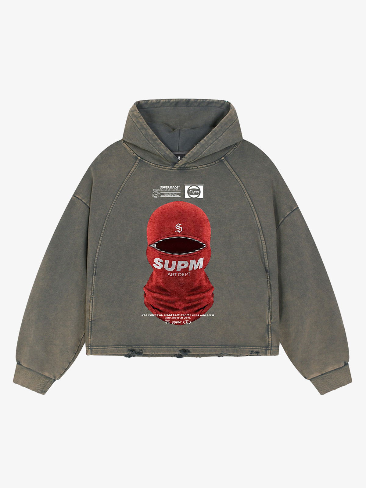 Moletom Manfinity Balaclava Red — Foto 3