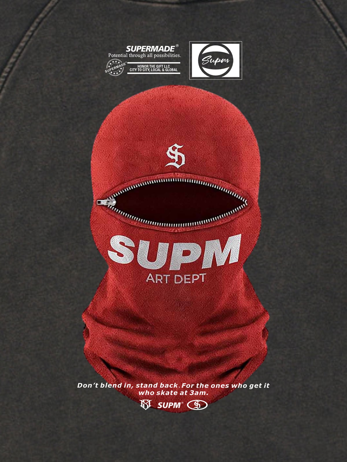 Moletom Manfinity Balaclava Red — Foto 12