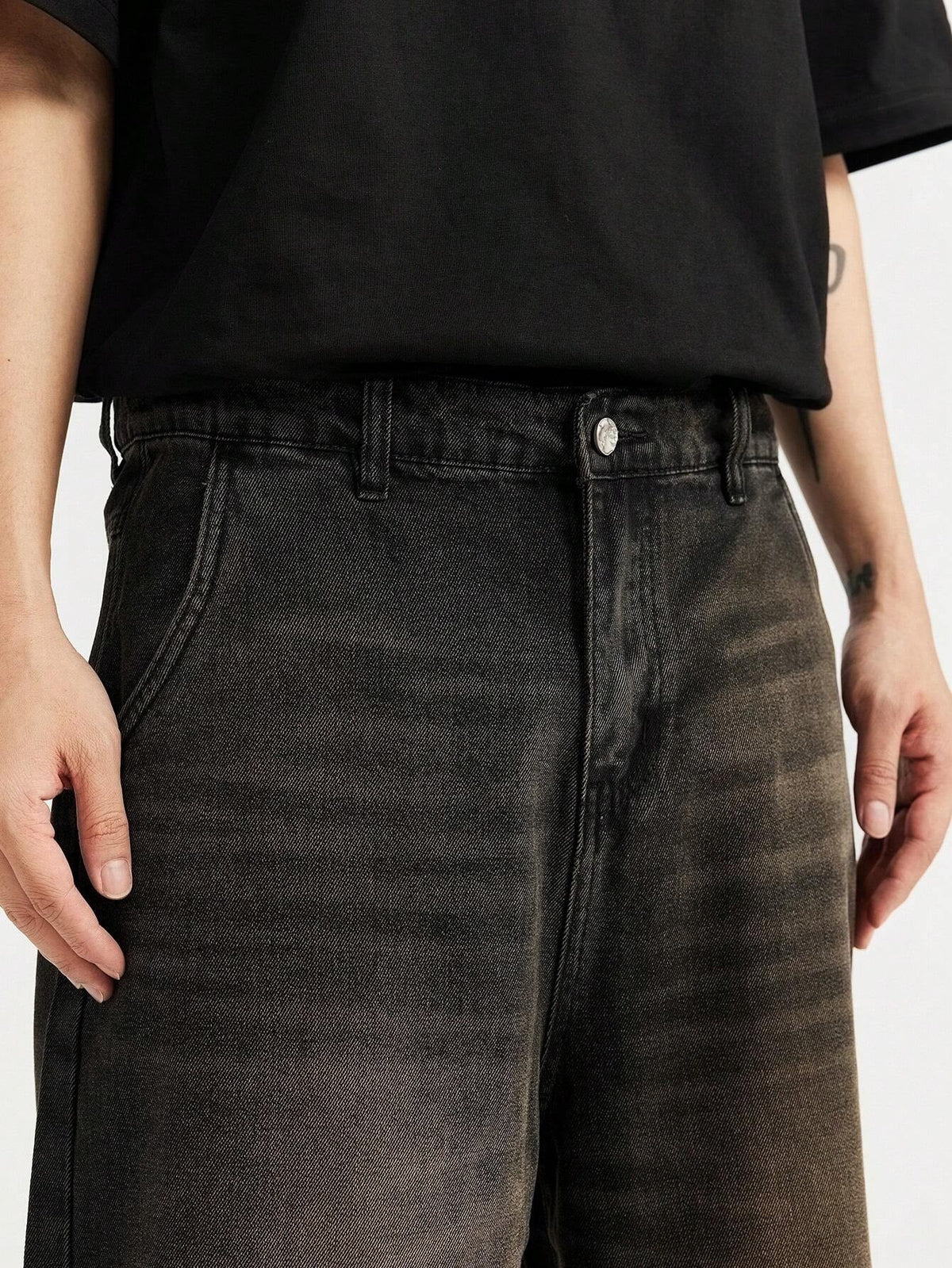 Short Manfinity Denim Lavada Diagonal — Foto 4