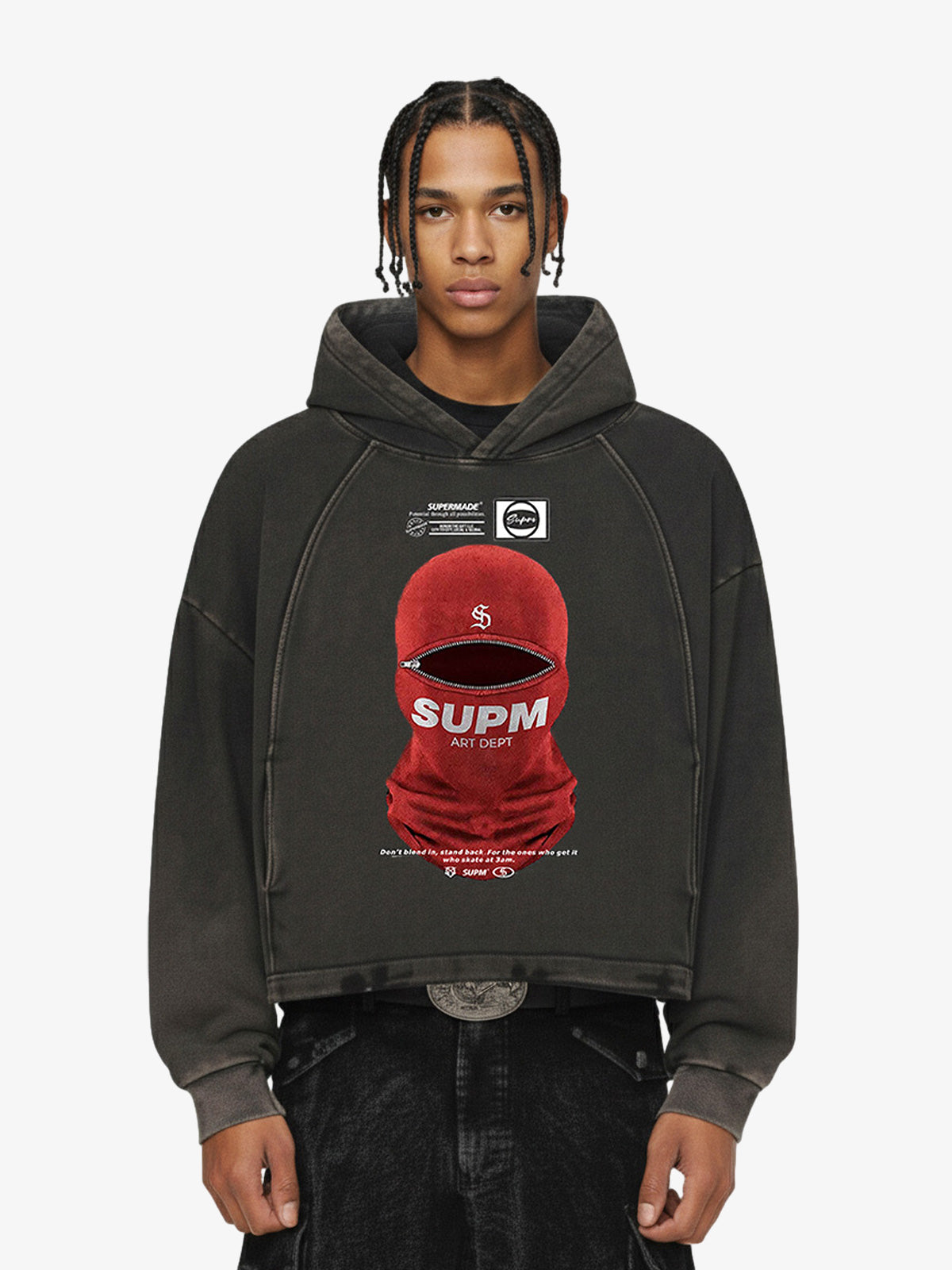 Moletom Manfinity Balaclava Red — Foto 2