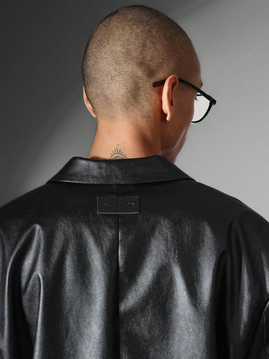 Blazer Manfinity PU Aesthetic — Foto 2