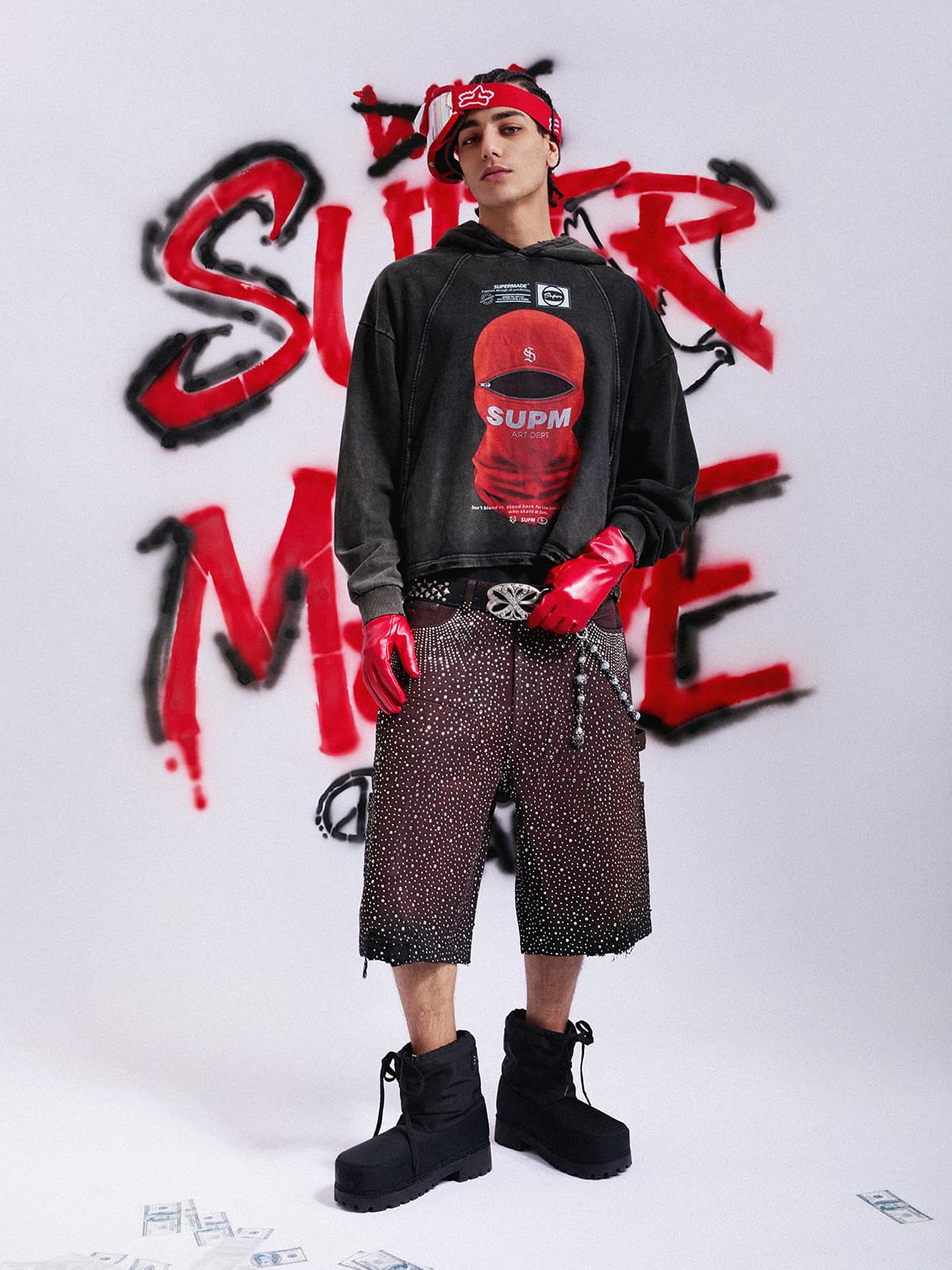 Moletom Manfinity Balaclava Red — Foto 1