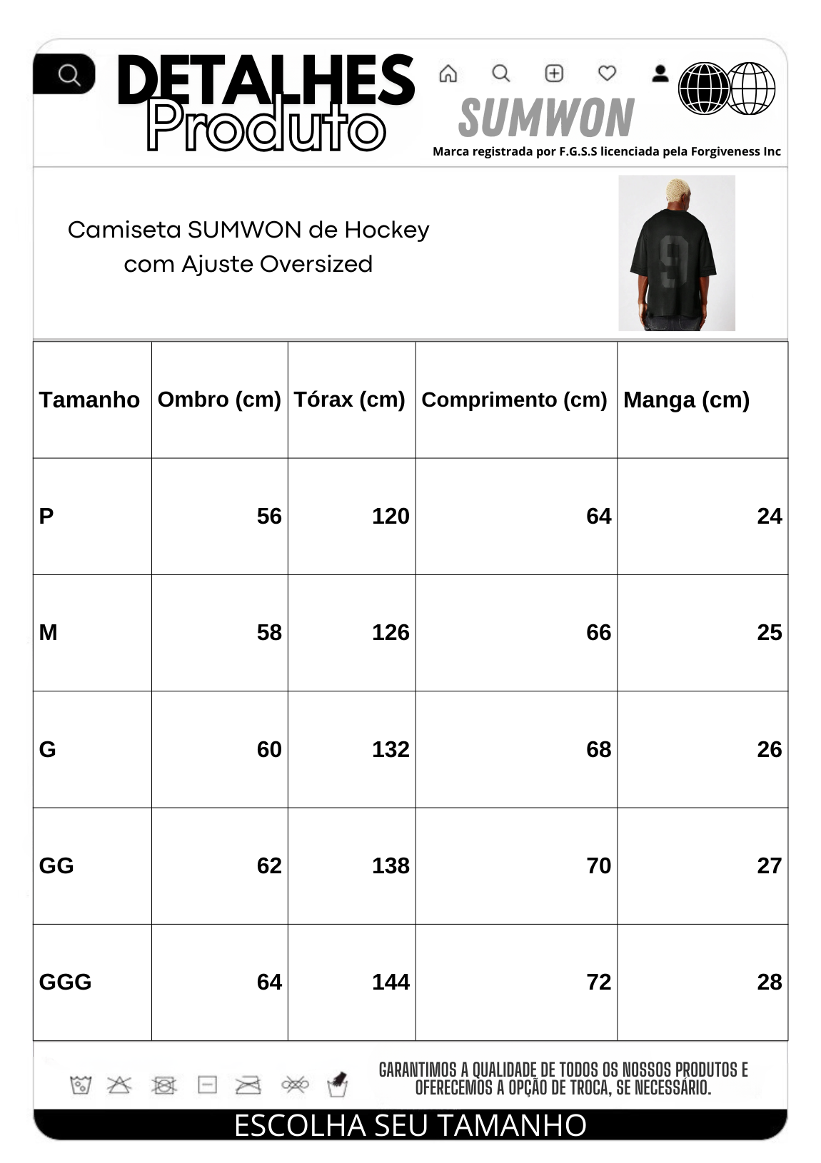 Camiseta Manfinity Hockey Ajuste Oversized — Foto 11