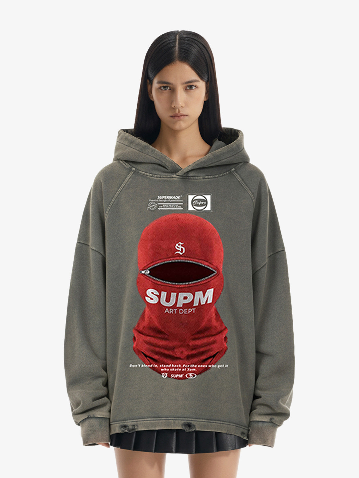 Moletom Manfinity Balaclava Red — Foto 7