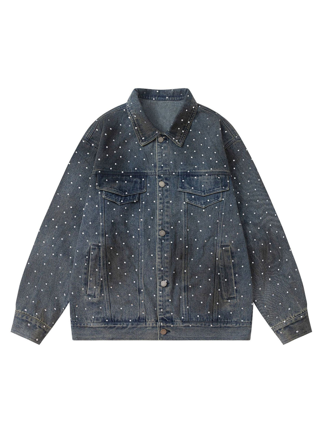 Jaqueta Manfinity Beaded Washed Denim — Foto 1