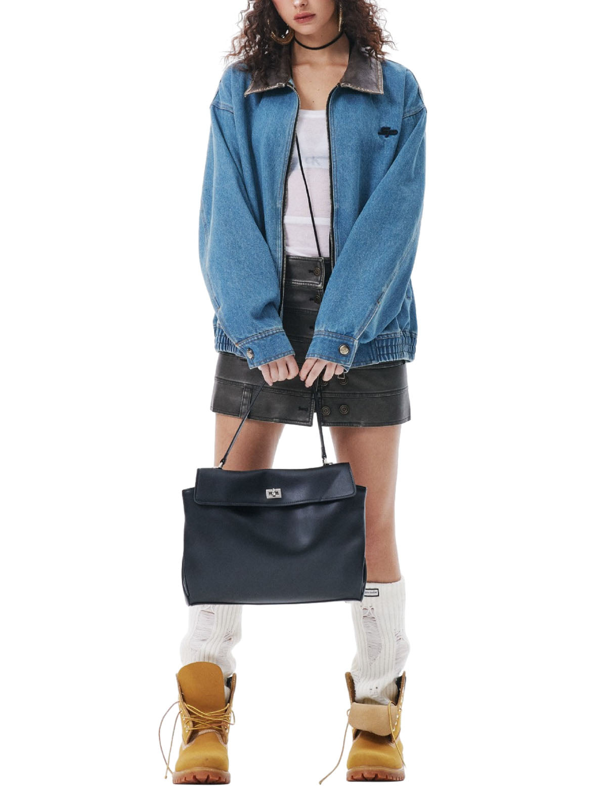 Jaqueta Manfinity Heavy Washed Denim Work — Foto 5