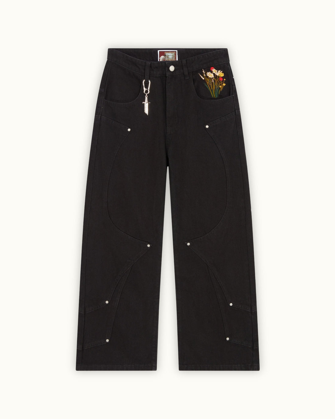 Calça Jeans Manfinity Studios Fallen Knight Wide Leg — Foto 1