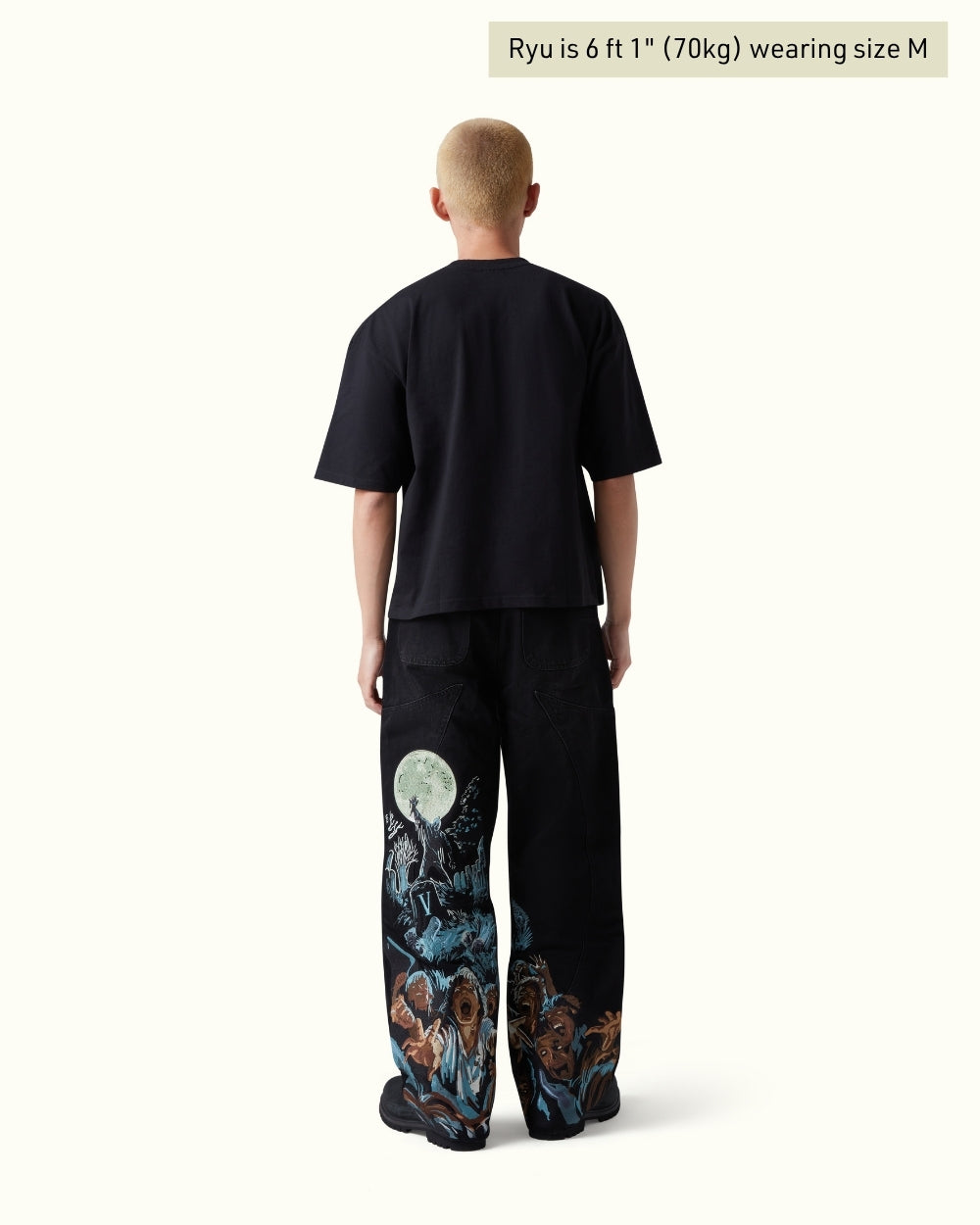 Calça Jeans Manfinity Studios Zombie Apocalypse Wide Leg — Foto 3