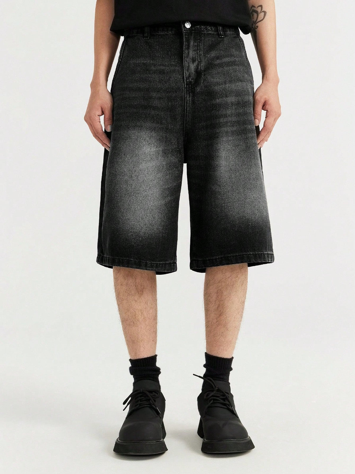 Short Manfinity Denim Lavada Diagonal — Foto 3