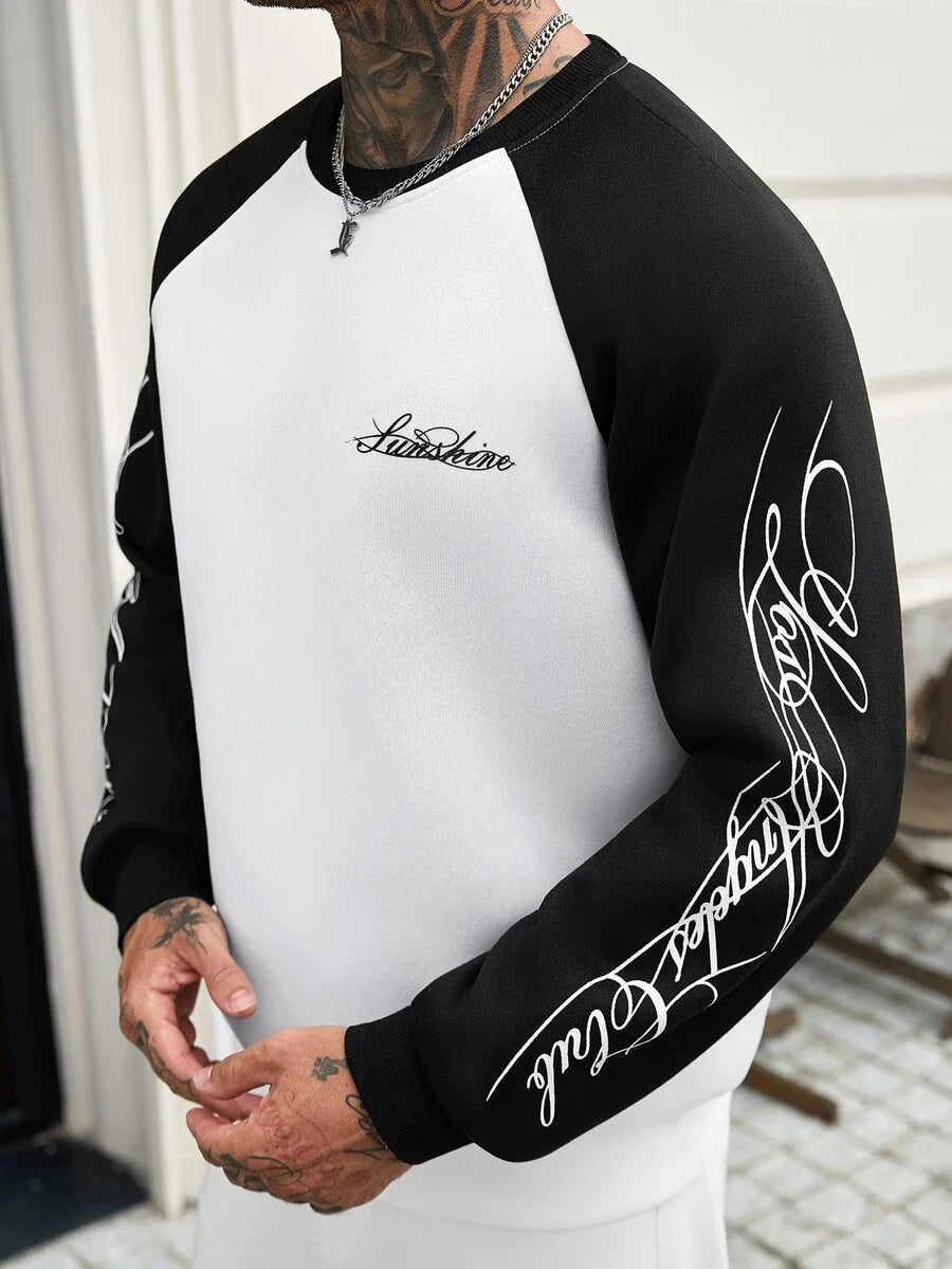 Blusa Manfinity Roghcode Blocos Gráfico — Foto 34