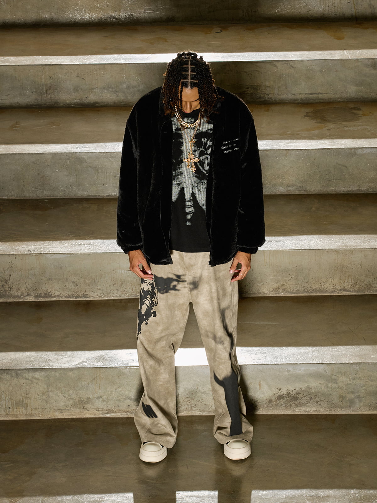 Jaqueta Manfinity Studios SuperMade Gothic Fleece Jacket — Foto 4