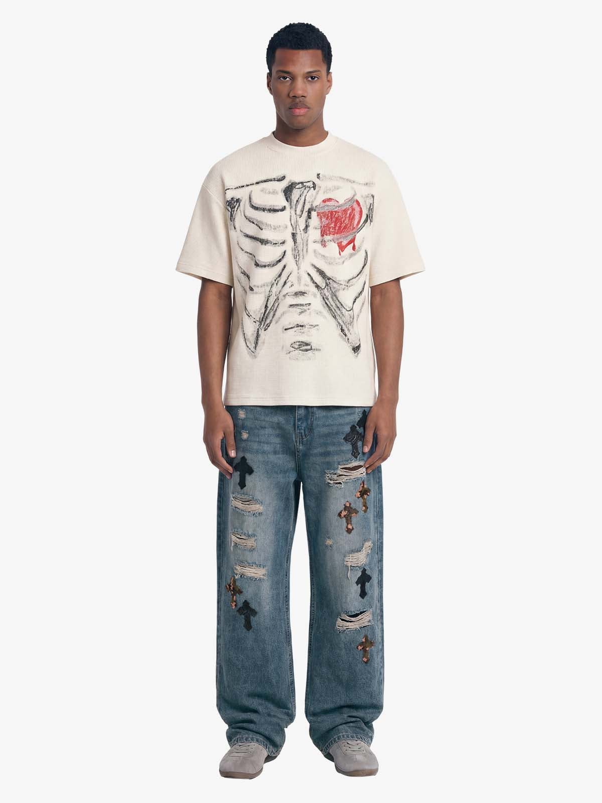 Camiseta Manfinity Skeleton Heart — Foto 6