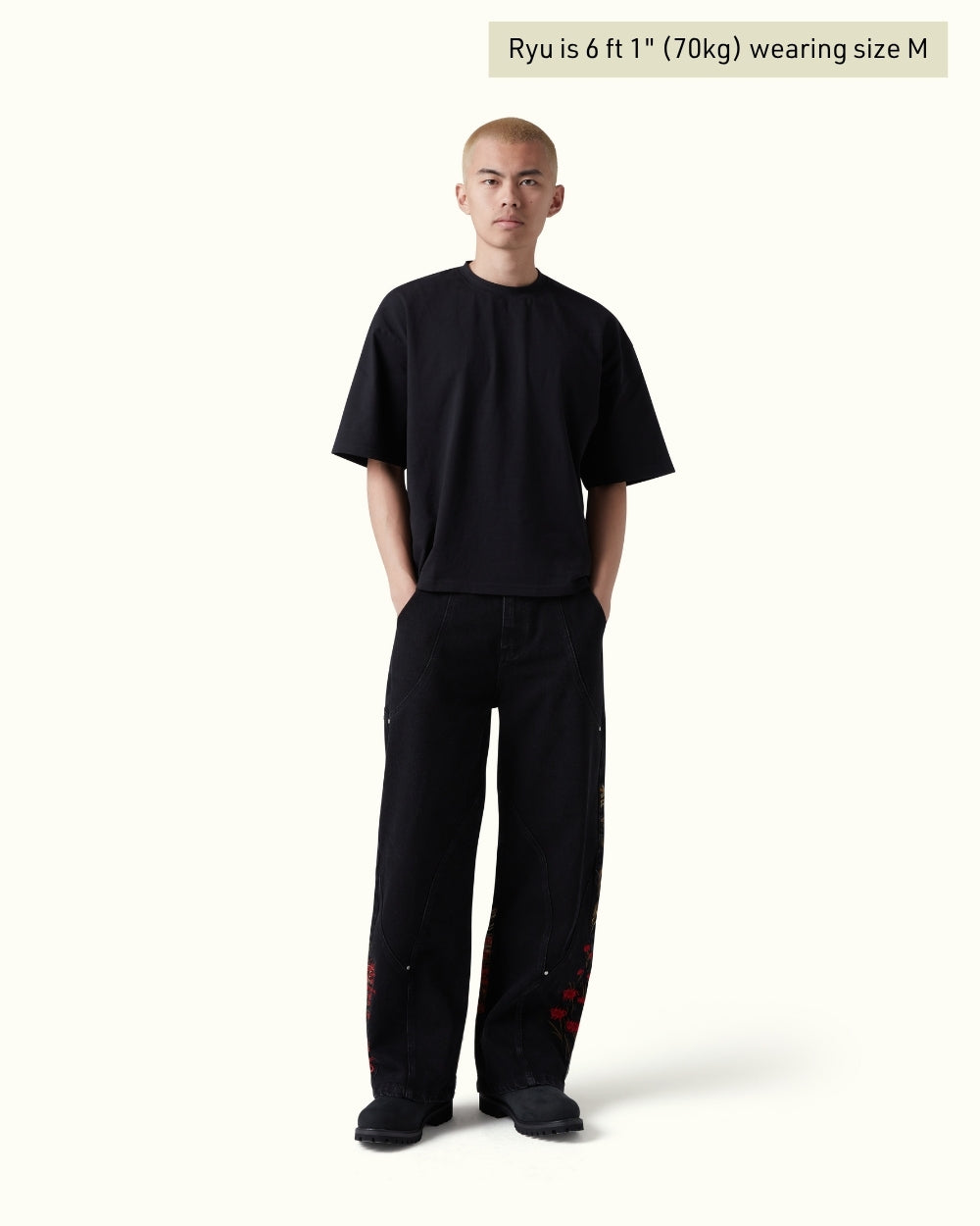 Calça Jeans Manfinity Studios Shogun Dynasty Wide Leg — Foto 4