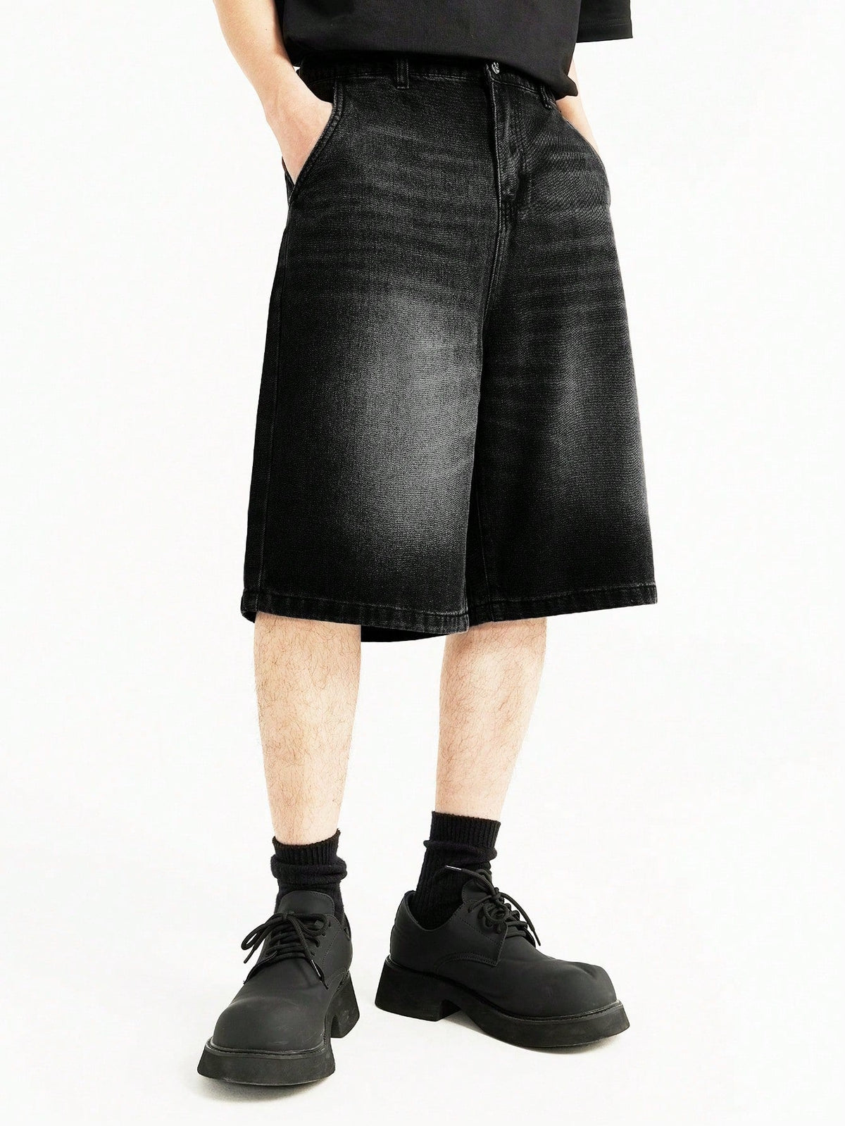 Short Manfinity Denim Lavada Diagonal — Foto 7