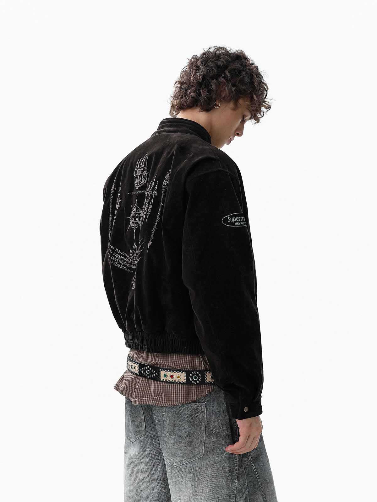 Jaqueta Manfinity Suede Embroidered — Foto 3