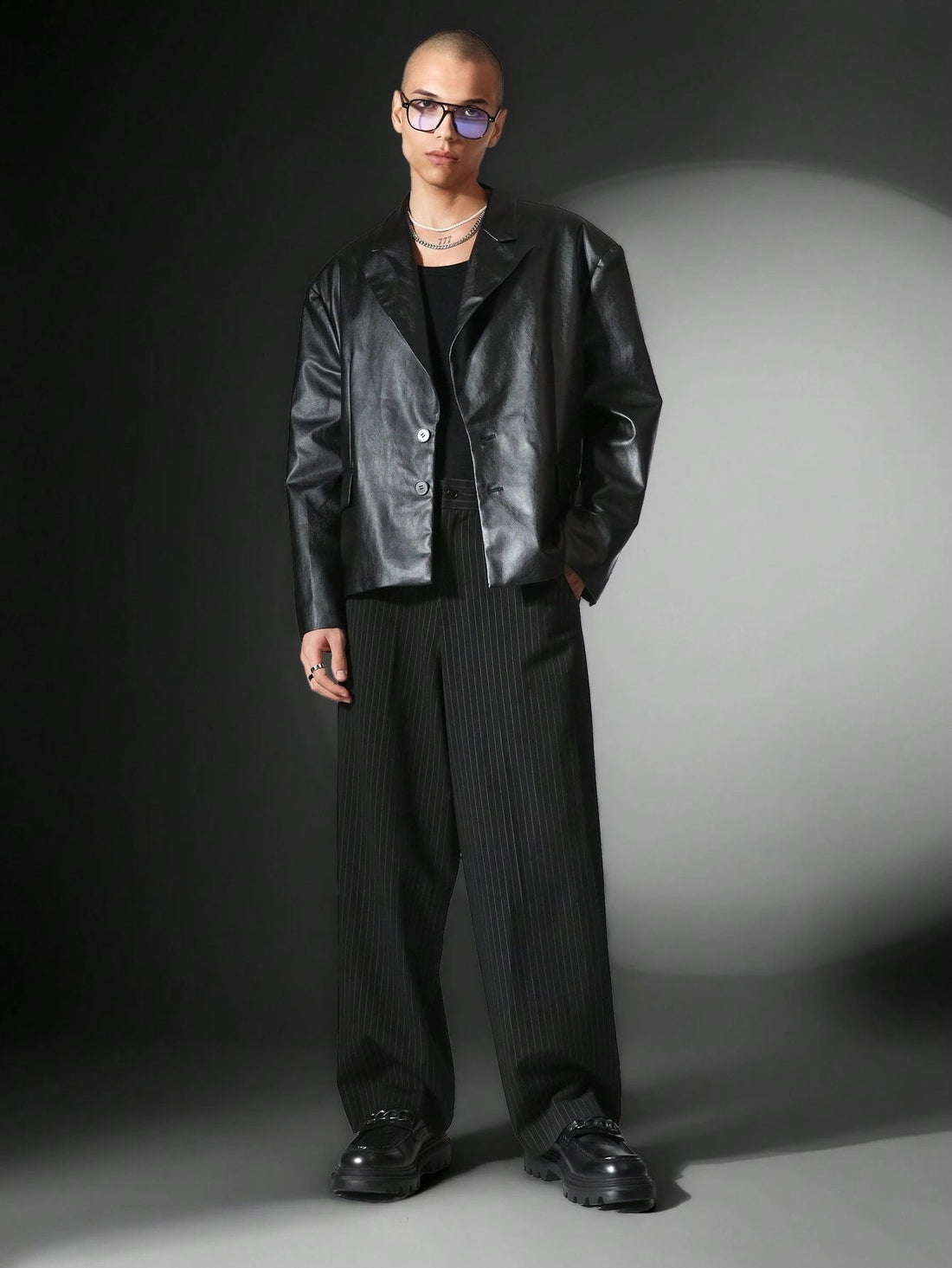Blazer Manfinity PU Aesthetic — Foto 1