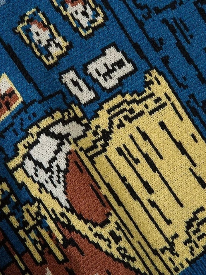 Blusa Suéter Manfinity Azul de lã 'Van Gogh' — Foto 9