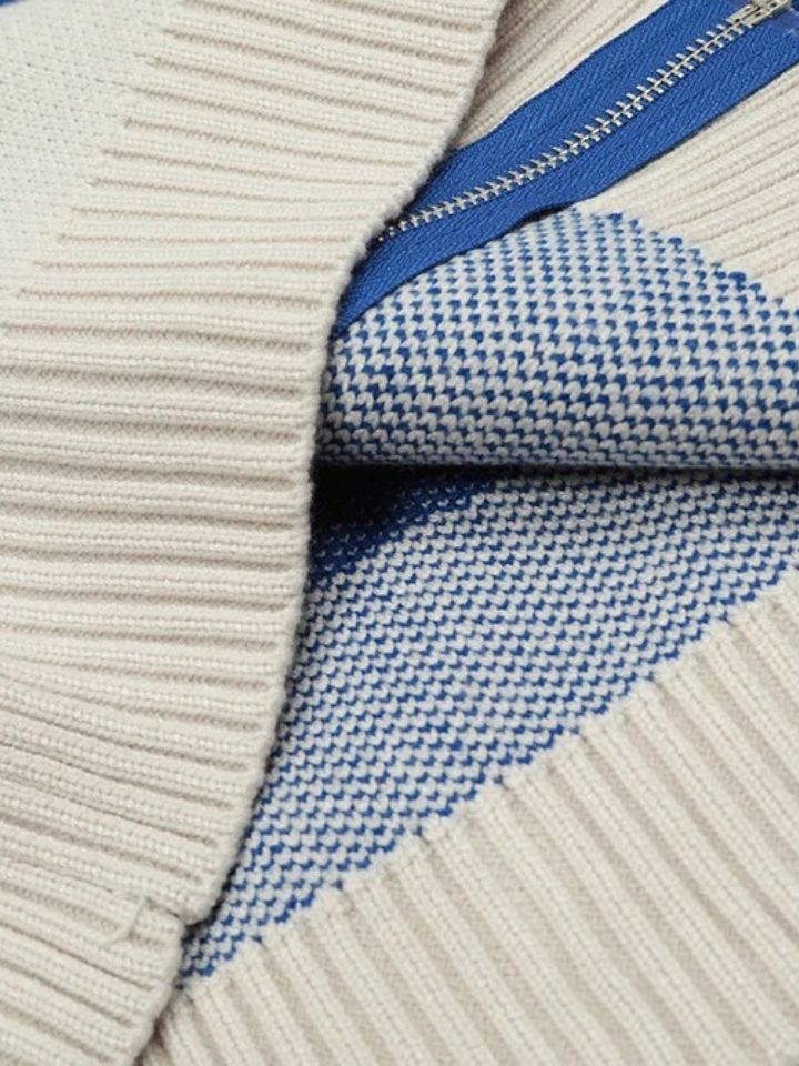 Blusa Suéter Manfinity com Zíper Azul 'MY3' — Foto 7