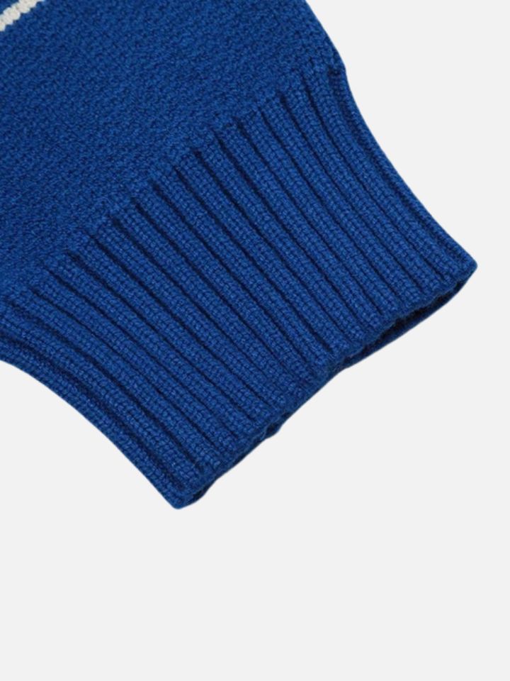 Blusa Suéter Manfinity com Zíper Azul 'MY3' — Foto 9