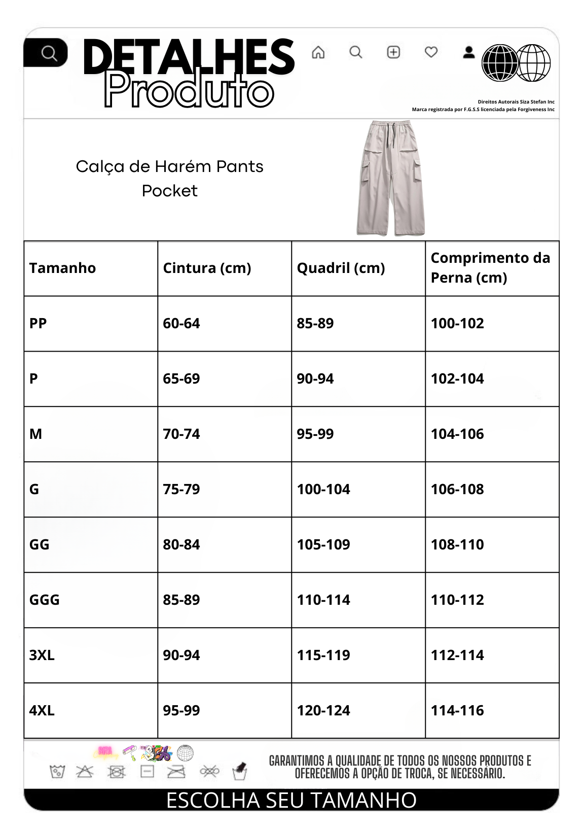 Calça Manfinity Harem Pocket — Foto 9