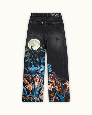 Calça Jeans Manfinity Studios Zombie Apocalypse Wide Leg — Foto 1