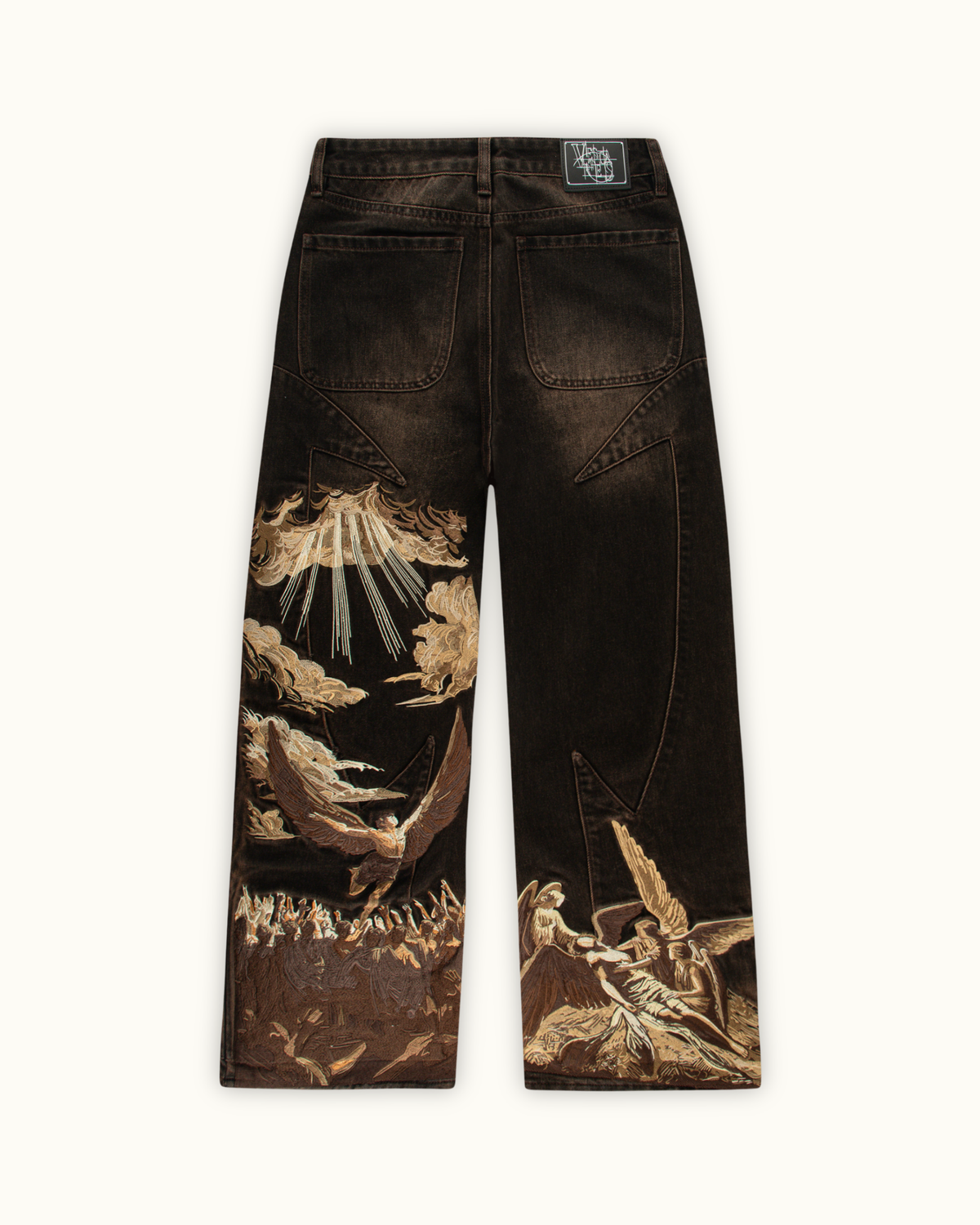 Calça Jeans Manfinity Studios Divine Renaissance Wide Leg — Foto 1