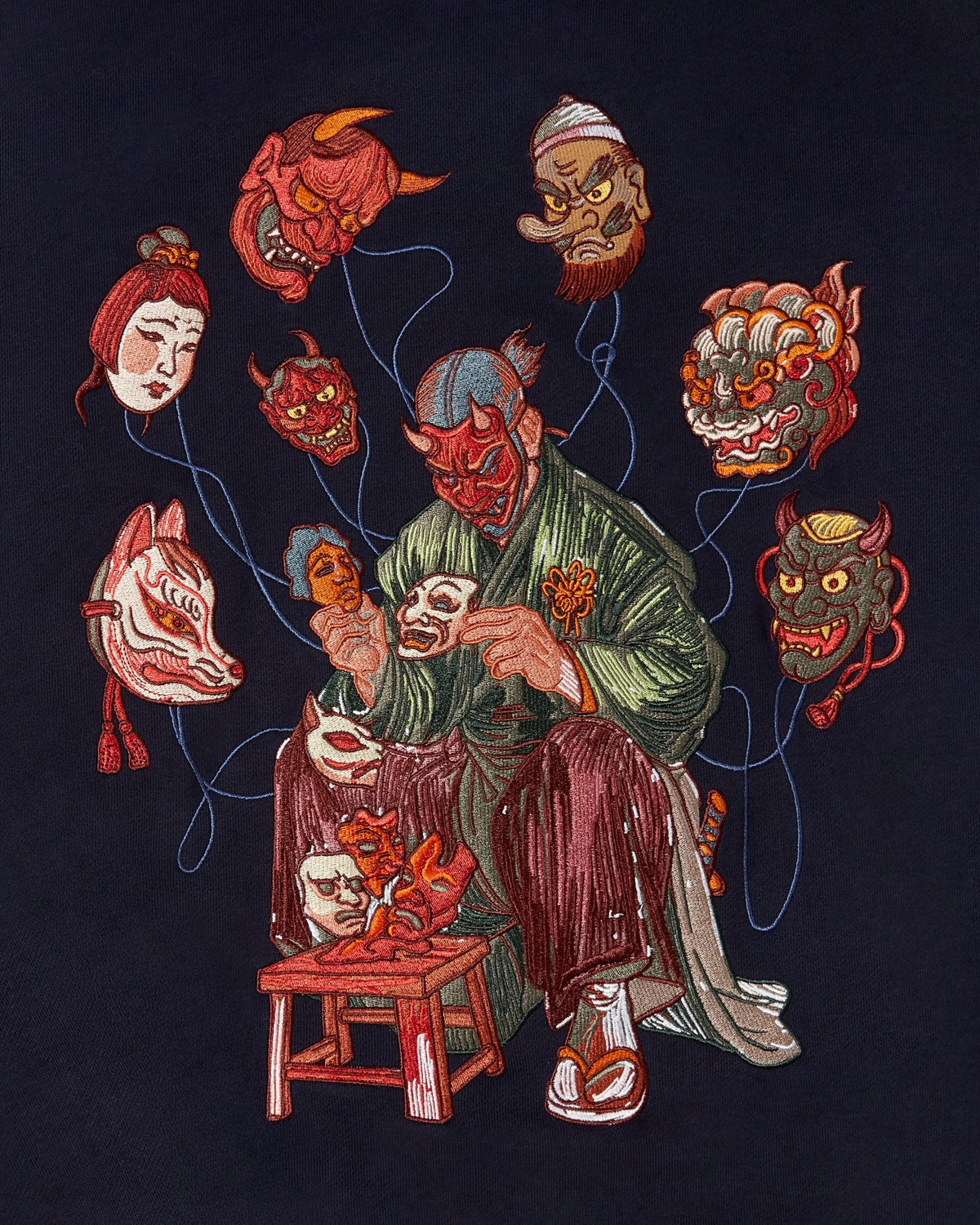 Moletom Manfinity Studios Japanese Mask Artisan Hoodie — Foto 6