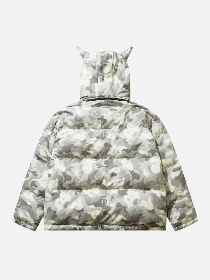 Jaqueta Manfinity Puffer Capuz 'Street Cat' — Foto 1