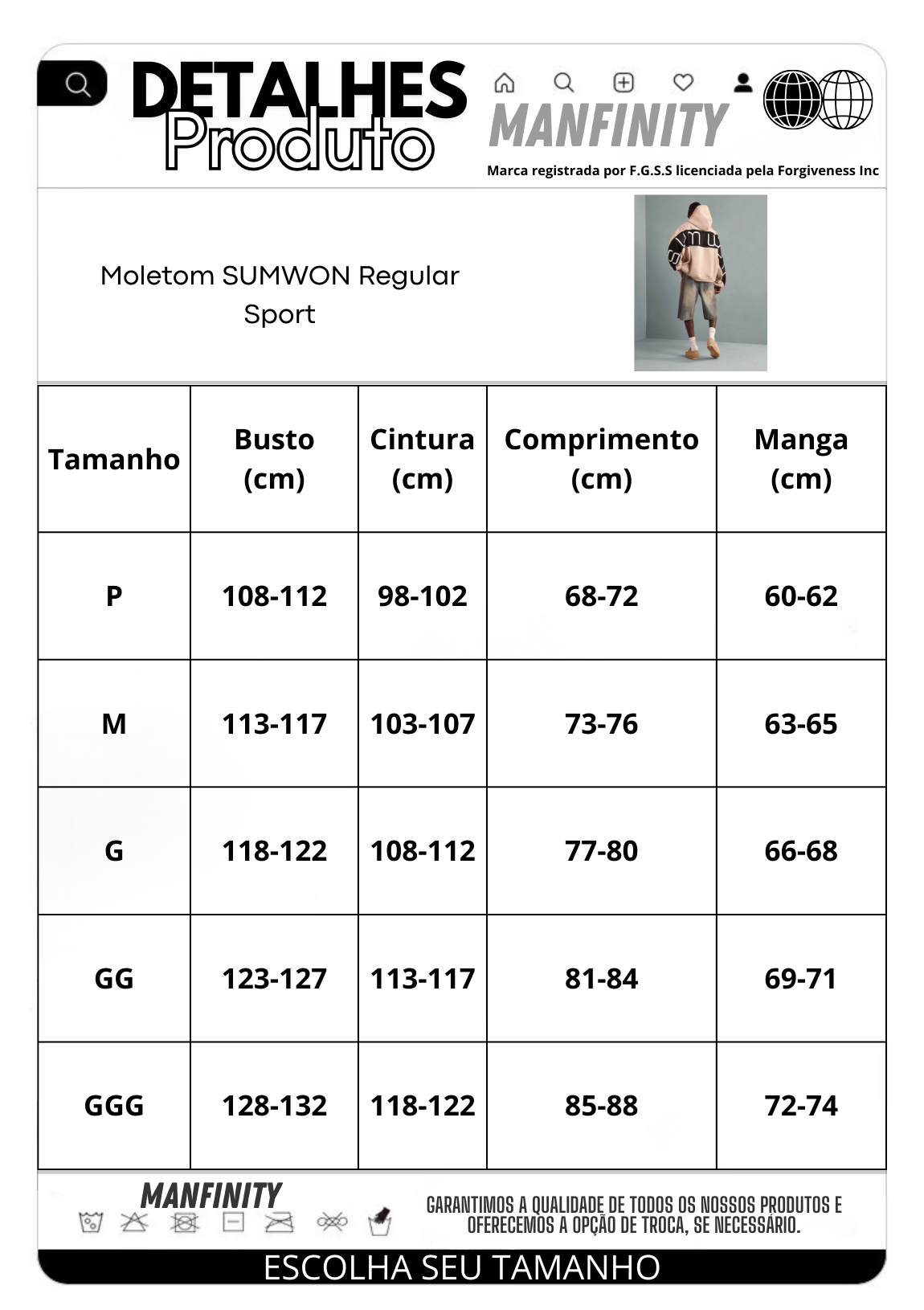 Moletom Manfinity Regular Sport — Foto 15