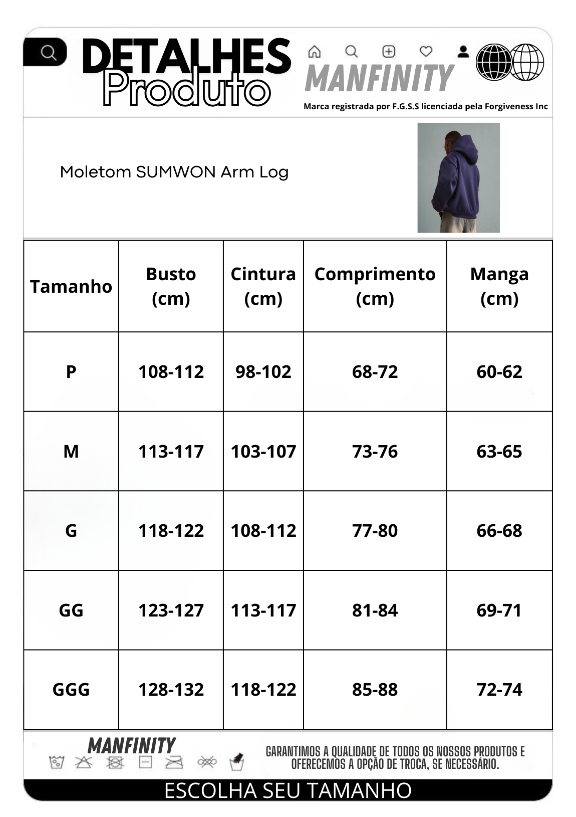 Moletom Manfinity Arm Log — Foto 15
