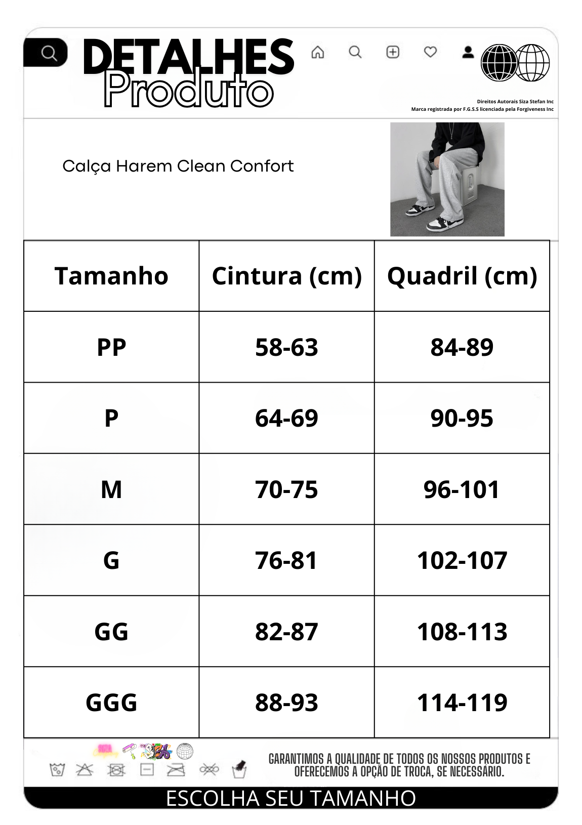 Calça Manfinity Harem Clean — Foto 9