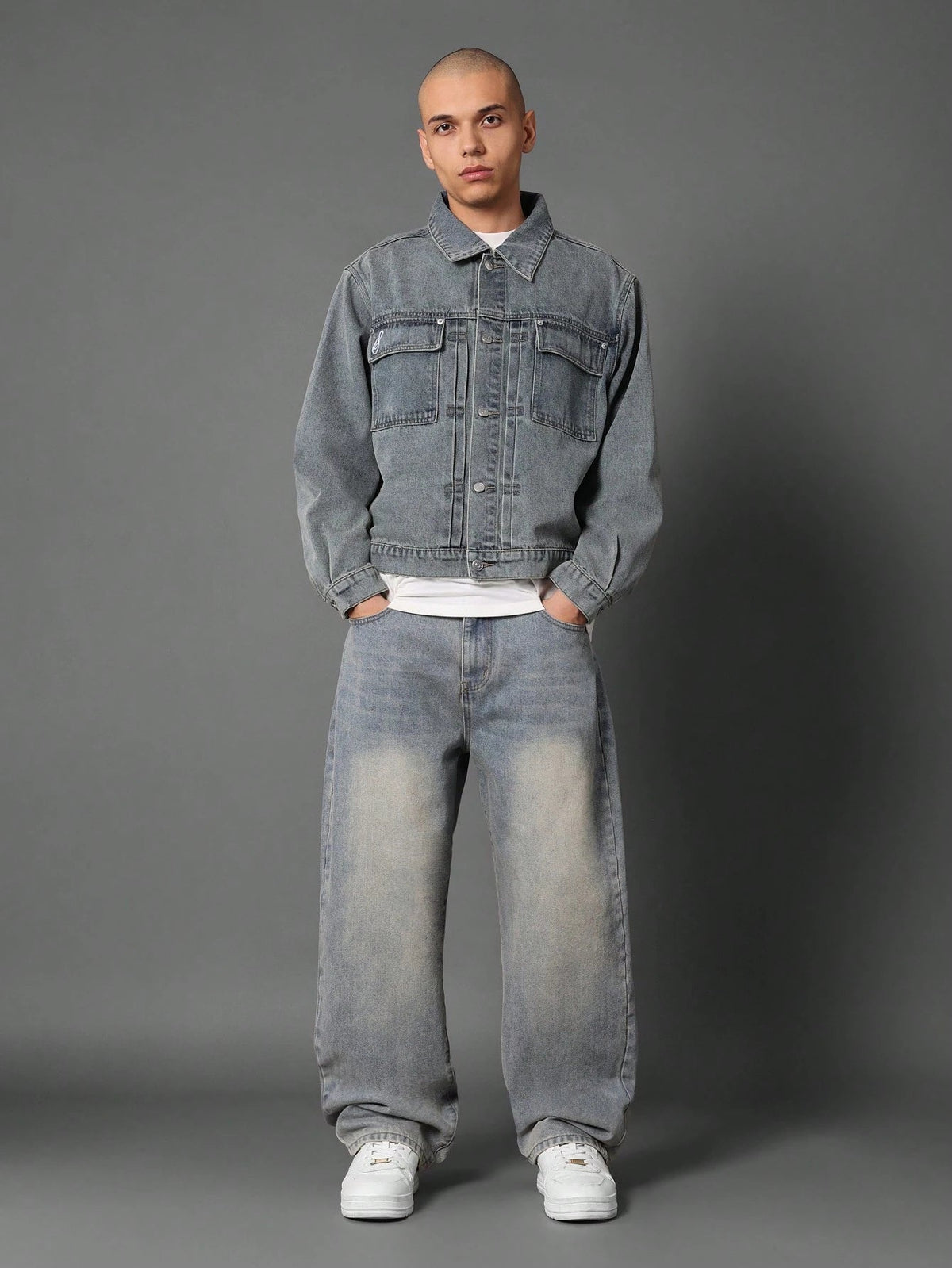 Blusa Manfinity Denim Vintage — Foto 6