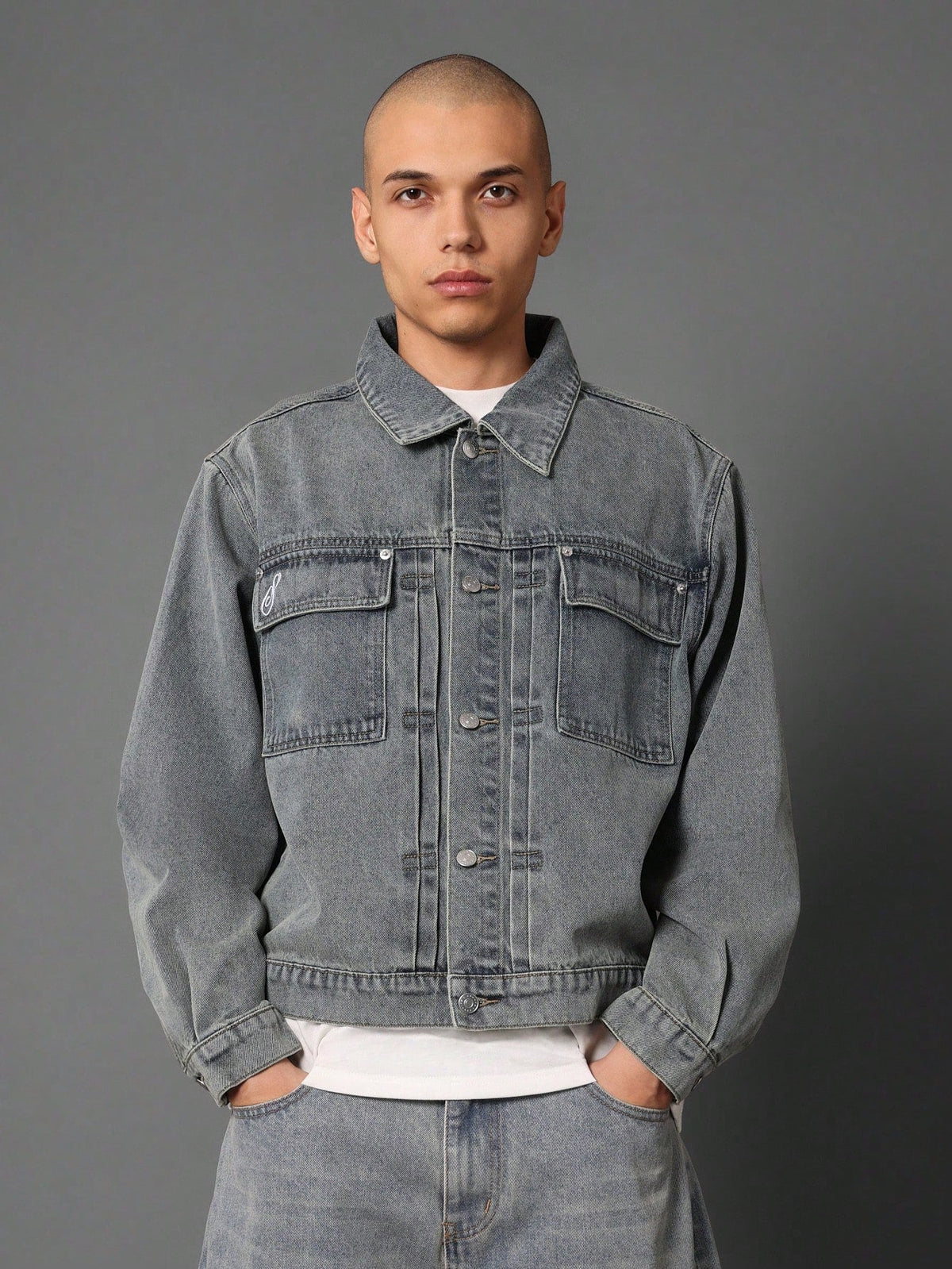 Blusa Manfinity Denim Vintage — Foto 7